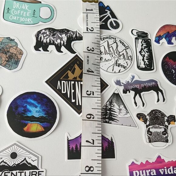 BIG lot of 20 pcs outdoor adventure hiking stickers decal H013 - Picture 2 of 6